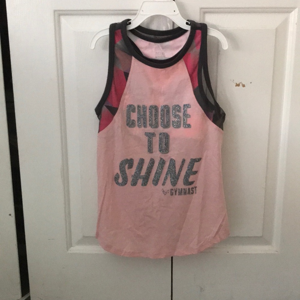 Justice girls active top with sportsbra attached